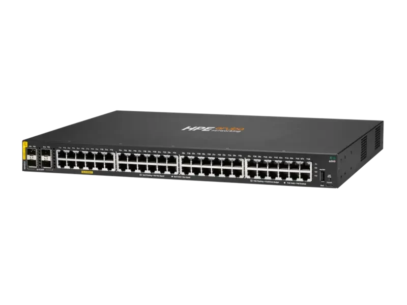 HPE Aruba Networking CX 6000 48G Class4 PoE 4SFP 370W Switch | R8N85A