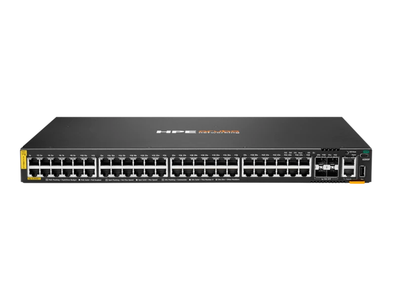 HPE Aruba Networking CX 6200F 48G Class‑4 PoE 4SFP+ 370W Switch | JL727B