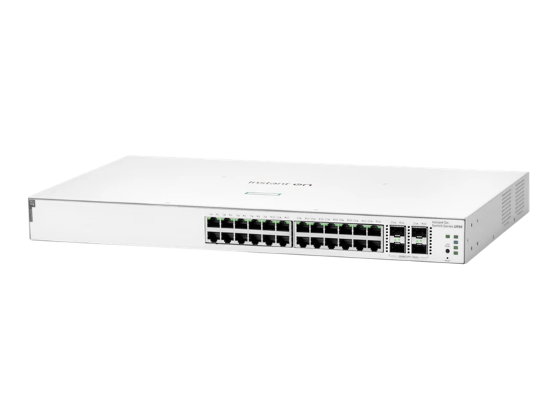 HPE Networking Instant On Switch 24p Gigabit CL4 PoE 4p SFP+ 195W 1930 | JL683B