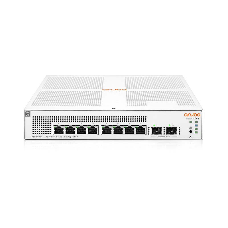 HPE Networking Instant On 1960 8p 1G Class 4 4p SR1G/2.5G Class 6 PoE 2p 10GBASE-T 2p SFP+ 480W Switch
